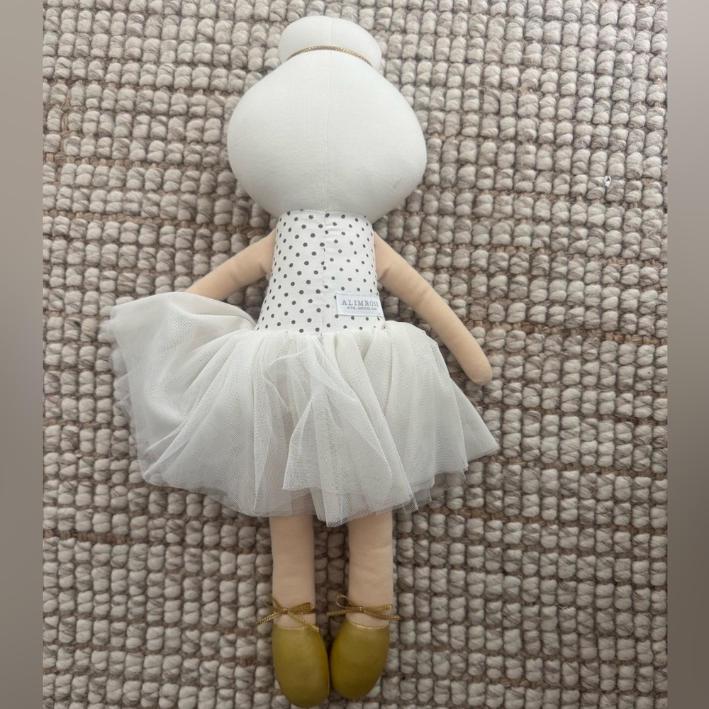 ALIMROSE White and Gold Baby Ballerina Doll - Picture 3 of 6